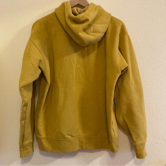 EDDIE BAUER mustard heavy hooded sweatshirt, size M - Picture 2 of 7